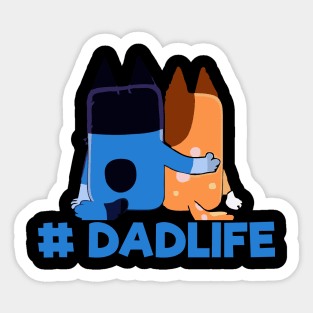 dadlife bluey art Sticker